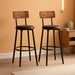 VASAGLE Bar Stools Set of 2, Barstools 29.7 Inches with Back, Modern Basic | Bar Height Stools, Bar Chairs, Steel Frame, Easy Assembly, Rustic Brown and Black, BARNET Collection ULBC069B81