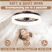 Low Profile Ceiling Fans with Lights and Remote,15.7In Modern Ceiling Fan Flush Mount, 3000K-6500K Dimmable Bladeless LED Fan Light,Brown Fandelier Ceiling Fans with Lights for Bedroom