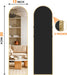 Arched Full Length Mirror, 56"X15" Standing Body Mirror for Wall, with Aluminum Alloy Frame for Bedroom, Living Room, Dressing Room(Gold)