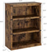 3 Tier Bookcase, Farmhouse Book Shelf with Storage, Low Book Case Wooden 3 Shelf Bookcase for Home Office, Living Room, Bed Room -Vintge | Low Book Case Wooden 3 Shelf Bookcase for Home Office, Living Room, Bed Room -Vintge