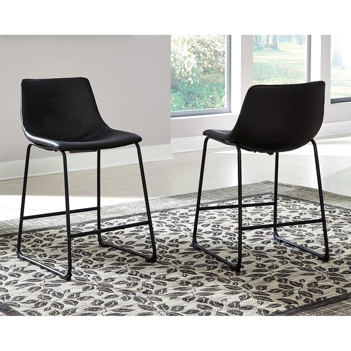 Centiar Modern Bucket Barstool (Set/2) Black