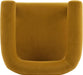 Luxurious Mustard Velvet Barrel Chair Solid Walnut
