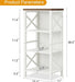 Narrow FourTier BookshelfUnit With Robust MetalFrame
