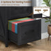 Black Farmhouse Vertical Adjustable File Cabinet Drawer