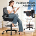 Drafting Chair, Tall Office Chair, Standing Desk Chair, Black，1Pk