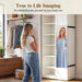 15.75”X51” Sliding Closet Mirror,Glassless Hideaway,No Drill Wall Mount