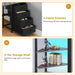 Twin over Full Bunk Bed with Desk, Bunk Beds Twin over Full Size with Charging Station & Led Lights, Storage Drawers & Shelves, Loft Bed with Safety Guardrail & Ladder for Kids/Teens, Grey