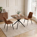 Small Dining Table for 2, Walnut Small Kitchen Table | 34.64" Brown Dining Table for 2, Space-Saving Kitchen & Dining Room Table for Apartments, Coffee, Breakfast