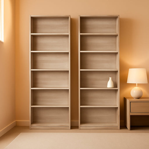 Bookshelves and Bookcases Set of 2 Floor Standing 6 Tiers Display Storage Shelves 70 in Tall Bookcase Home Decor Furniture for Home Office, Living Room, Bed Room