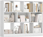Custos Collection - Bookshelf, 3-Tier Bookcase, Book Shelf, Open Storage Shelf, 9.4 X 49.6 X 39.4 Inches, for Living Room, Home Office, Dining Room, Cloud White ULBC454W01