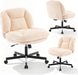 Criss Cross Chair, Cross Legged Office Chair with Wheels, Beige