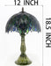 Tiffany Style Stained Glass Table Lamp 18.5 Inch - Multicolor Leaf