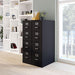 4-Drawer Vertical File Cabinet, Letter/Legal, Locking, Black