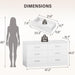 6 Drawers Dresser for Bedroom, Modern Chest of Drawers Organizer