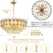 Luxurious Gold Crystal Chandelier 24 Inch Lighting
