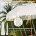 6.5Ft Patio Umbrella with Push Button Tilt & Height Adjustable, UV50+ Sun Protection with Sturdy Fiberglass Ribs & Iron Pole, Market Umbrella for Outdoor Table Garden Backyard Beach