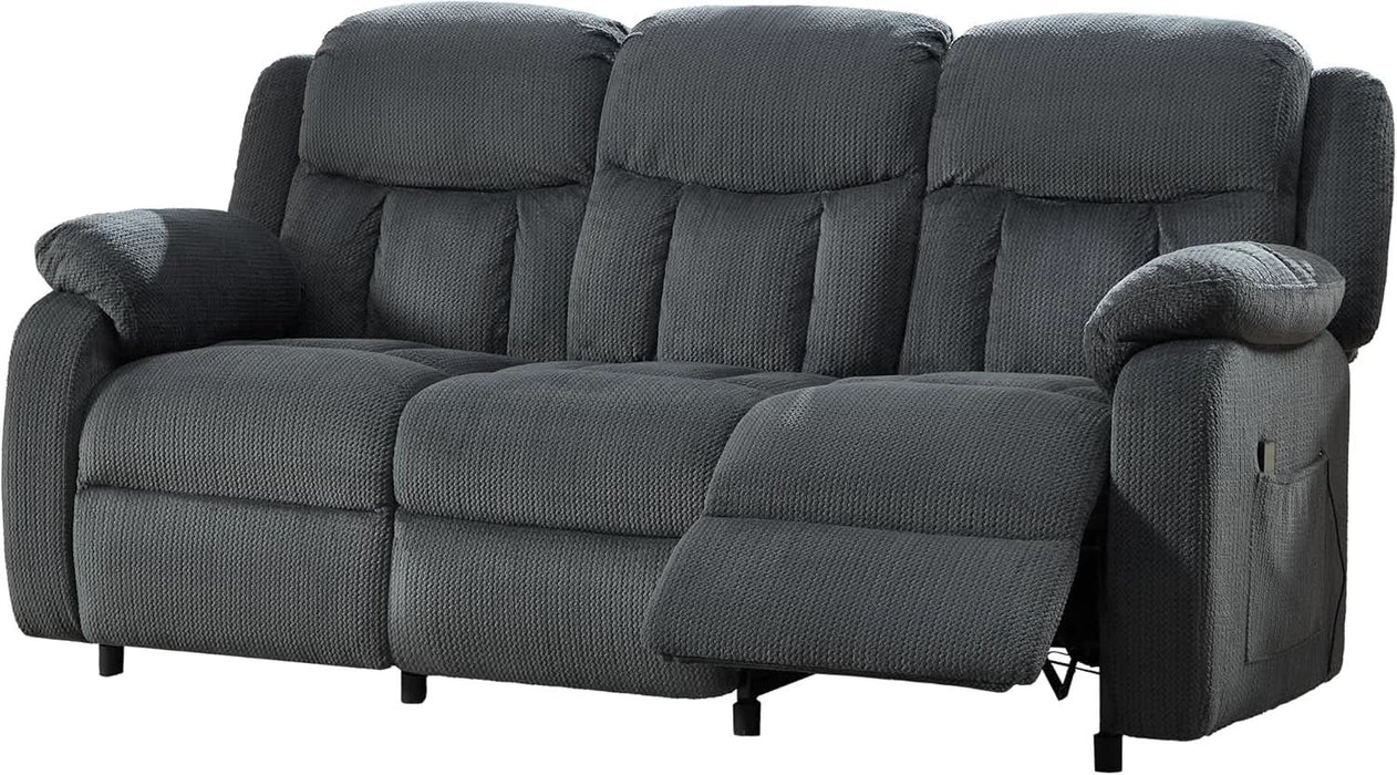 Reclining Couch, Power Reclining Sofa with Dual Wingback, 3 Seater Recliner Sofa, Recliner Couches for Living Room(Dark Gray)