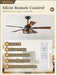48 Inch Farmhouse Ceiling Fan Integrated Lighting