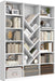 78.7" Bookcase, 6 Tier Large Bookshelf with Storage, Floor Standing Display Storage Shelves, Modern Tall Floor Standing Book Shelf for Living Room,White