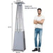 48,000 BTU Steel Propane Pyramid Patio Heater with Cover and Wheels