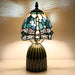 Stained Glass Mushroom Table Lamp 12.5 Inch -Yellow Dragonfly Style
