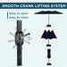 15FT Extra Large Patio Umbrella with Base Included, Heavy Duty Rectangle Outdoor Double-Sided Market Umbrella with 12 Strong Ribs for Patio, Garden, Lawn, Deck & Pool