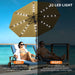 10FT Solar Patio Umbrella with LED Lights, UV Resistant Outdoor Shade