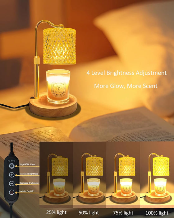 Candle Warmer Lamp with Timer Dimmer Adjustable Height, Birthday Gifts for Women, Candle Warmer for Jar Candles House Warming Gifts New Home Decor