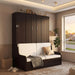 Queen Size MurphyBed WithSofa EspressoFinish SolidWood