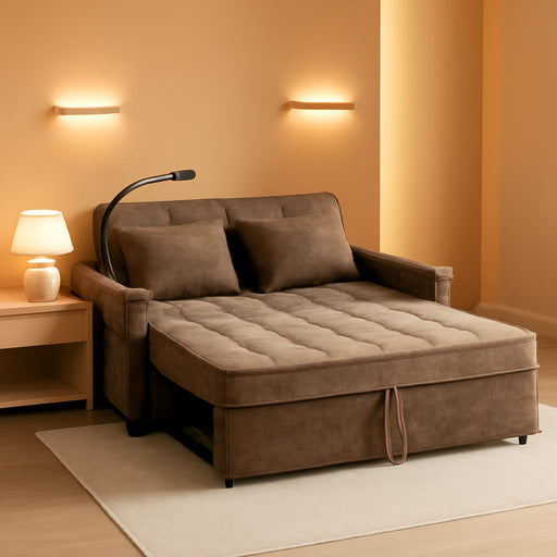 PremiumGradeUltra Chenille Sleeper Sofa With USB Ports