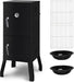 Outdoor Smoker with Double Doors, Vertical Charcoal Smoker, Outdoors Charcoal Barbeque with 2 Detachable Grill Netting Smoking Racks, Suitable for Lawn Picnic, Backyard BBQ, Black
