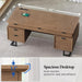 63" Executive Desk with Charging Station, Large Home Office Desks with 6 Drawers and 2 Storage Cabinets, File Drawer, Keyboard Tray, Privacy Panel, Desk Grommet, U-Shaped Metal Legs for Work and Study