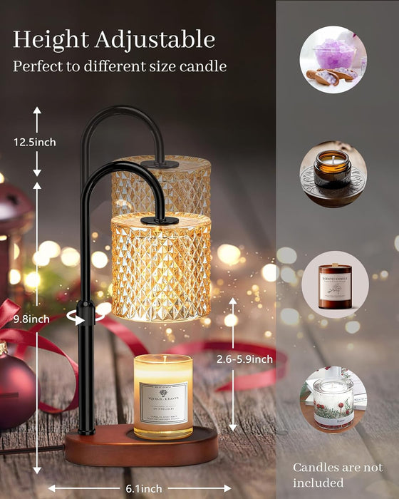 Candle Warmer Lamp with Timer Dimmer Height Adjustable for Women Birthday Gift, House Warming Gifts New Home Decor, Electric Candle Warmer Gifts for Women