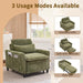 Corduroy Convertible Sofa Bed With ForestGreen Fabric