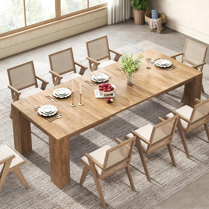 Extendable Dining Tables for 4-10, Modern Farmhouse Kitchen Table