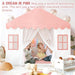 Kids Play Tent with Mat, Large Playhouse Play Tent Indoor for Girls, Kids Tent Toys for Toddlers Children Play House for Birthday Toy House Gift (Pink)