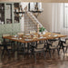 Square Kitchen Dining Table for 2, Small Ktichen Table with Metal Base, 31.5" Modern Dinner Table for Dining Room Apartment Restaurant, Rust Brown
