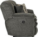 Maxim Power Reclining Sofa in Soft Charcoal Gray Polyester Fabric