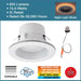 4 In. Adjustable CCT Integrated LED Recessed Light Trim W/ Night Light 625 Lumens Retrofit Kitchen Lighting Dimmable