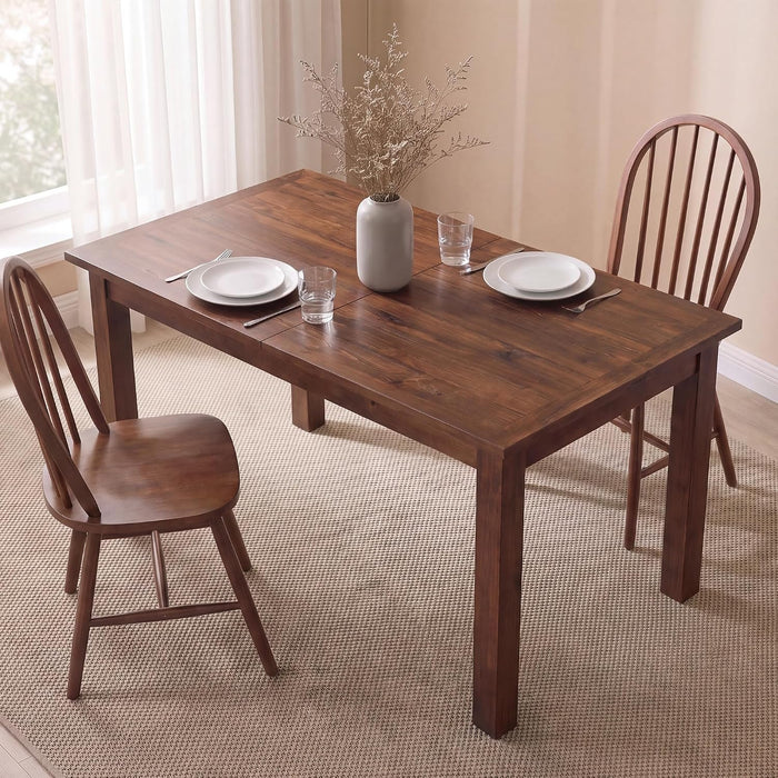 47.5"-59" Farmhouse Extendable Dining Table for 4-6, Coffee