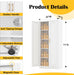 Premium White Metal PantryCabinet SeventyOneInch Tall