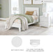 Signature Design by Ashley Hallityn Casual Twin Panel Platform Bed, Foundation or Box Spring Not Needed, White