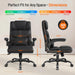 Office Chair, Executive Mid-Back Computer Desk Chair with Flip-Up Armrests