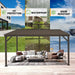 10x14 Ft WallMounted Gazebo WeatherproofRustResistant Hardtop