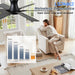 Ceiling Fans with Lights, 52 Inch Low Profile Ceiling Fan with Light and Remote, Flush Mount, Quiet, Reversible, 3CCT, Dimmable, Black RGB Ceiling Fan for Bedroom, Living Room, Indoor/Outdoor