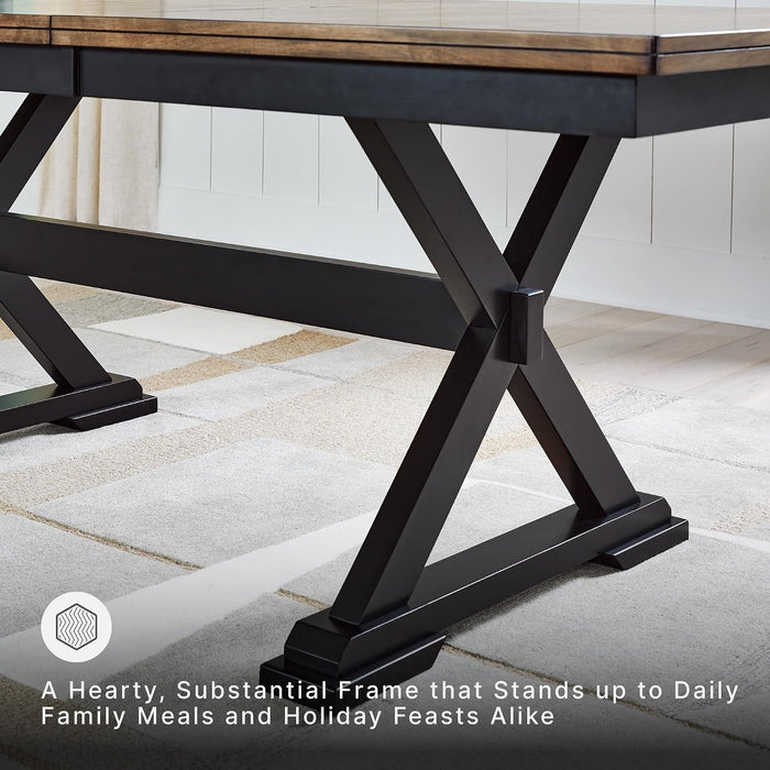 Signature Design by Ashley Wildenauer Extendable Dining Table, Farmhouse
