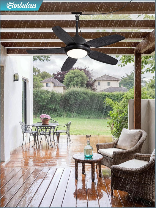 42 Inch Waterproof Outdoor Ceiling Fan Illuminated