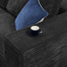 106 Inch Modular Sectional Sofa Black CorduroyFabric