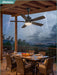 42" Outdoor Ceiling Fan with Light for Patios, IP65 Waterproof Gazebo Fan, Plug in Ceiling Fan with Remote, 3CCT 6-Speed Black Ceiling Fan with Hanging Hook for Porch, Pergola,Canopy