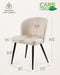 Upholstered Faux Leather Dining Chairs Set of 4, Cream White
